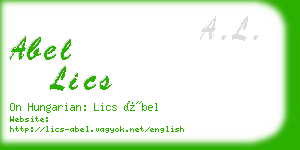 abel lics business card